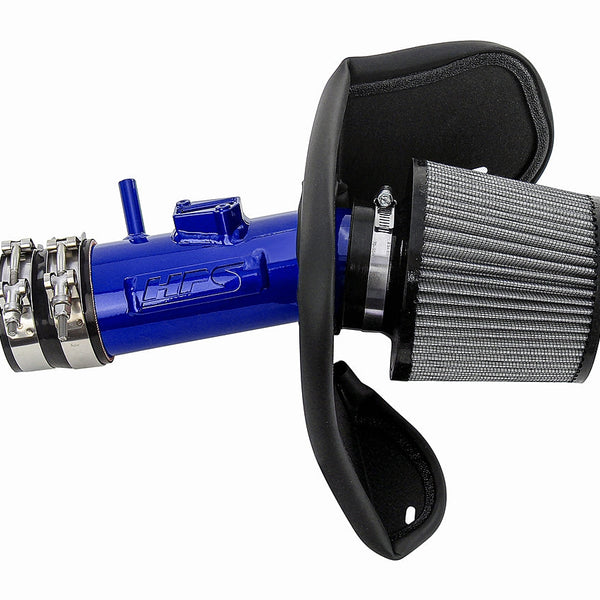 HPS Performance Air Intake Kit with Heat Shield Blue 827-701BL