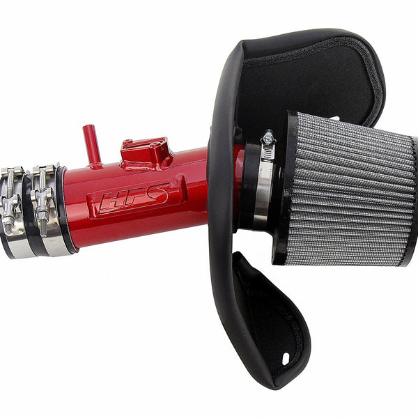 HPS Performance Air Intake Kit with Heat Shield Red 827-701R
