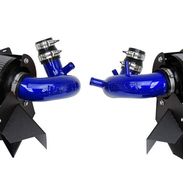 HPS Performance Air Intake Kit with Heat Shield Blue 827-703BL