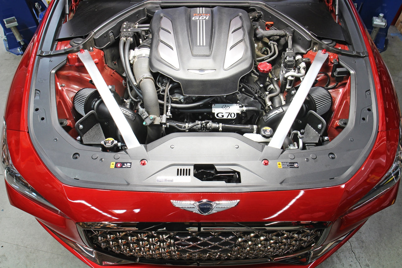 HPS Performance Air Intake Kit with Heat Shield (Blue) - Genesis G70 Twin - (2019-2024)