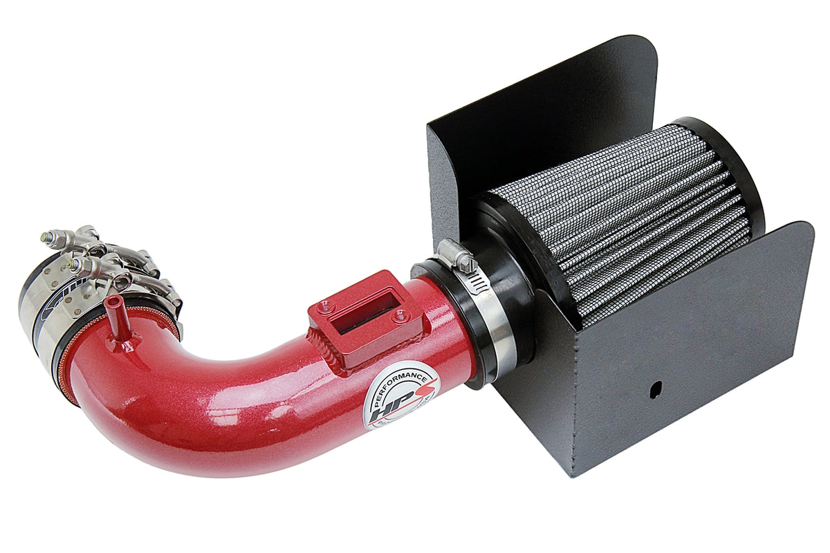 HPS Performance Air Intake Kit with Heat Shield Red 827-704R