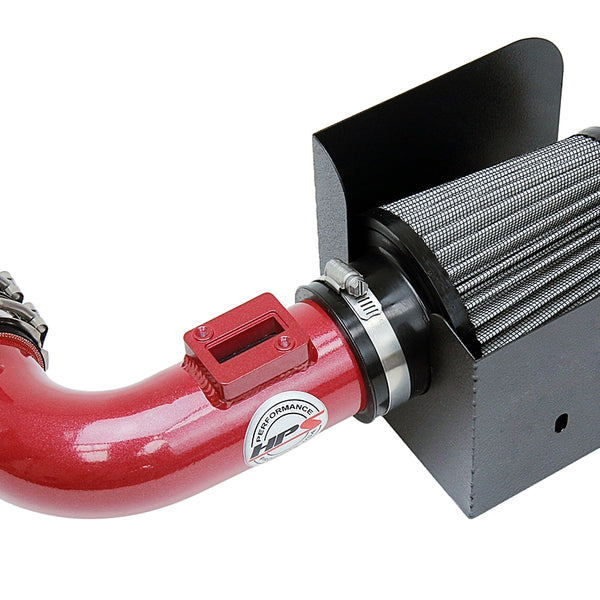 HPS Performance Air Intake Kit with Heat Shield Red 827-704R