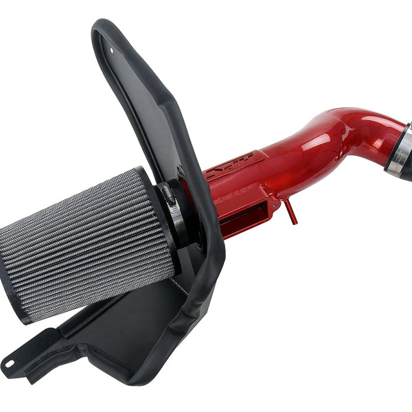 HPS Performance Air Intake Kit with Heat Shield Red 827-705R