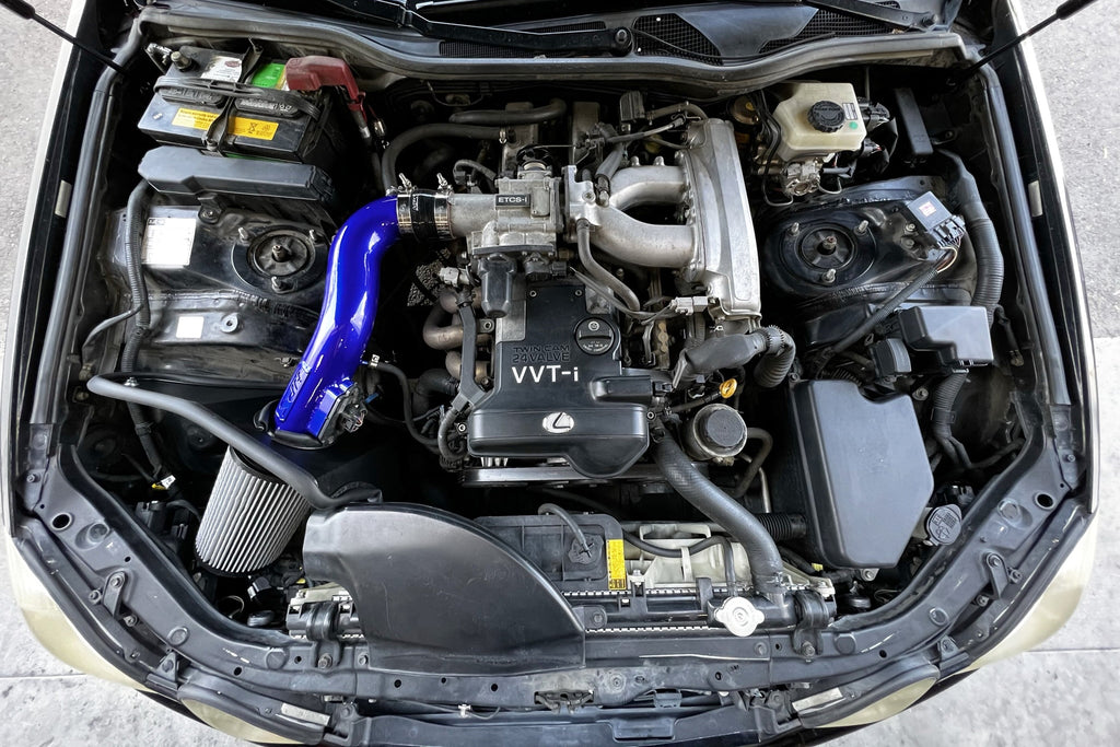 HPS Performance Air Intake Kit with Heat Shield (Polished) - Lexus GS300 2JZ-GE - (1998-2000)