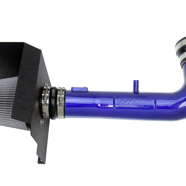 HPS Performance Air Intake Kit with Heat Shield Blue 827-707BL