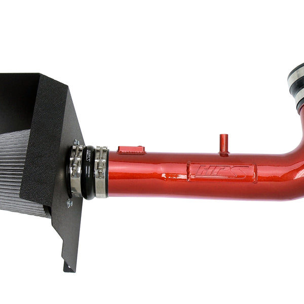 HPS Performance Air Intake Kit with Heat Shield Red 827-707R