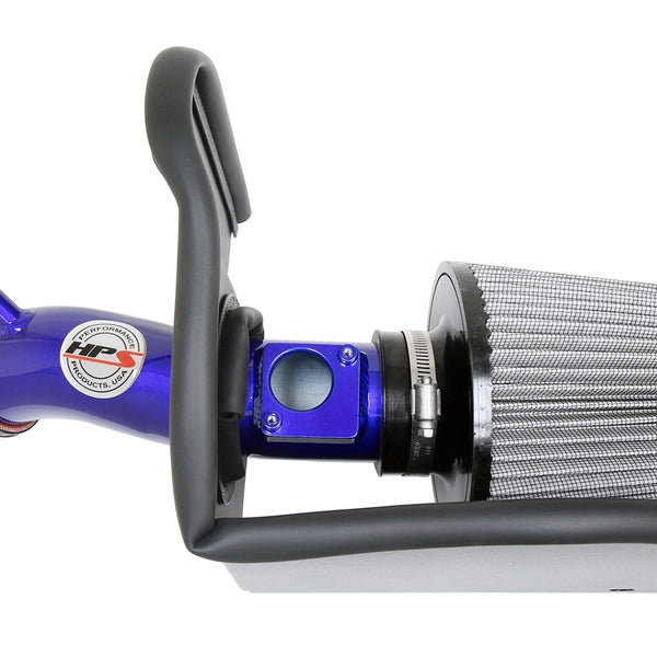 HPS Performance Air Intake Kit with Heat Shield Blue 827-708BL