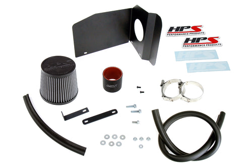 HPS Performance Air Intake Kit with Heat Shield, Polished, 827-708P