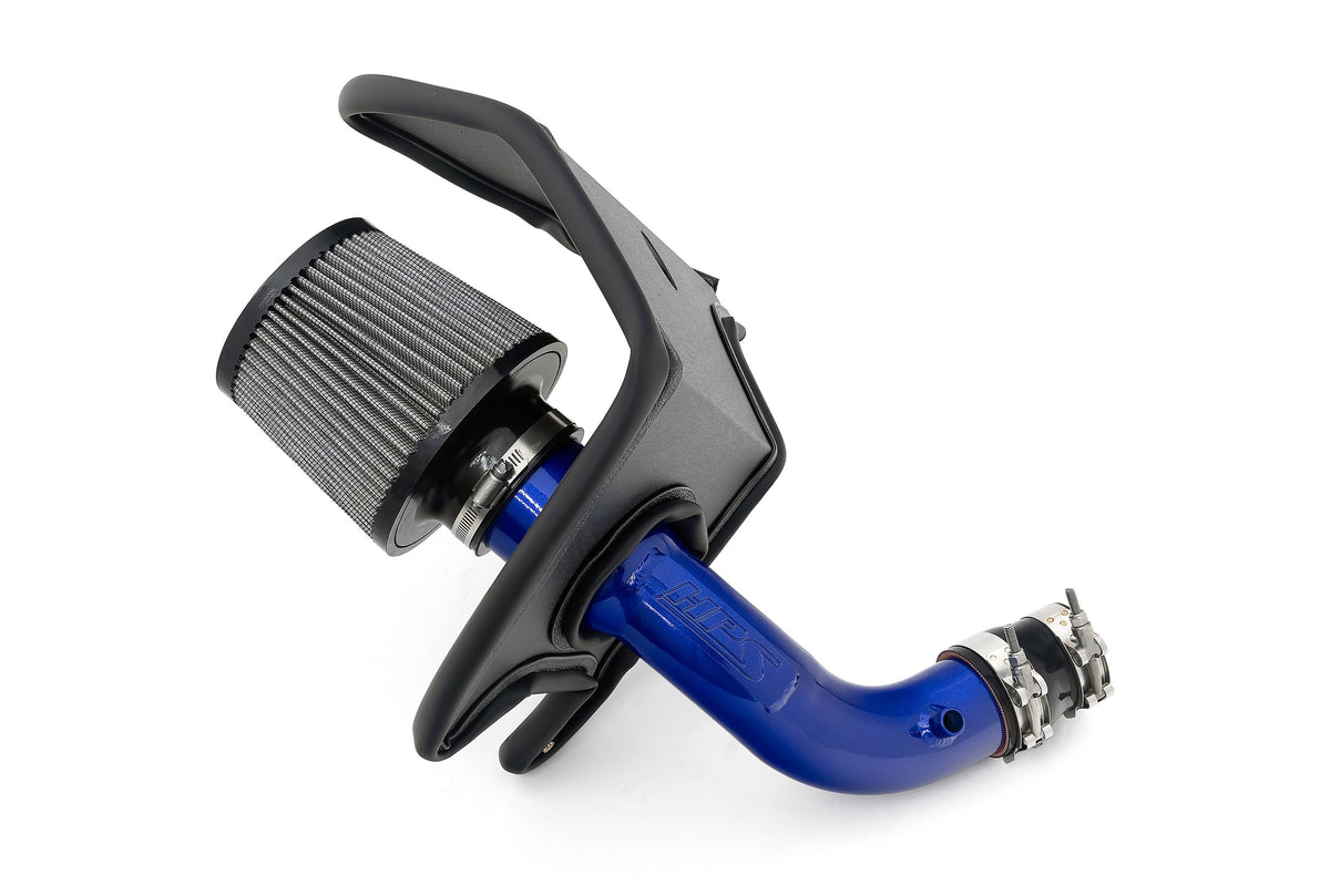 HPS Performance Air Intake Kit with Heat Shield Blue 827-709BL