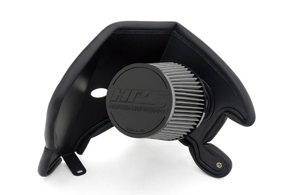 HPS Performance Air Intake Kit with Heat Shield, Blue, 827-709BL