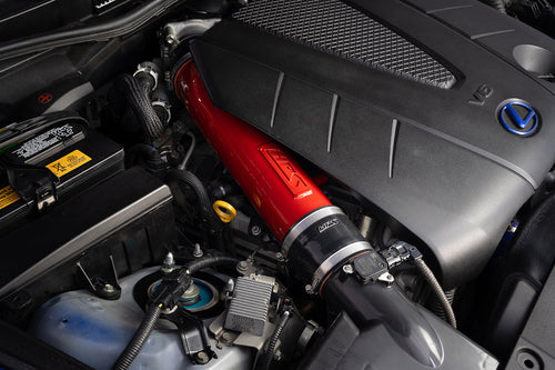 HPS Performance Air Intake Tube with Drop in Air Filter Red 827-710R