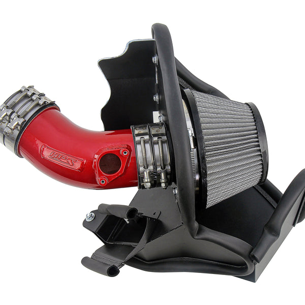 HPS Performance Air Intake Kit with Heat Shield Red 827-717R