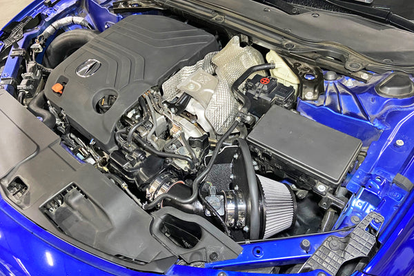 HPS Performance Air Intake Kit with Heat Shield, Blue, 827-717BL
