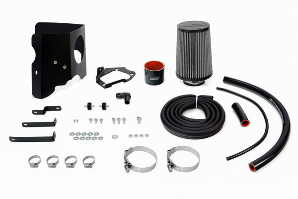 HPS Performance Air Intake Kit with Heat Shield, Red, 827-718R