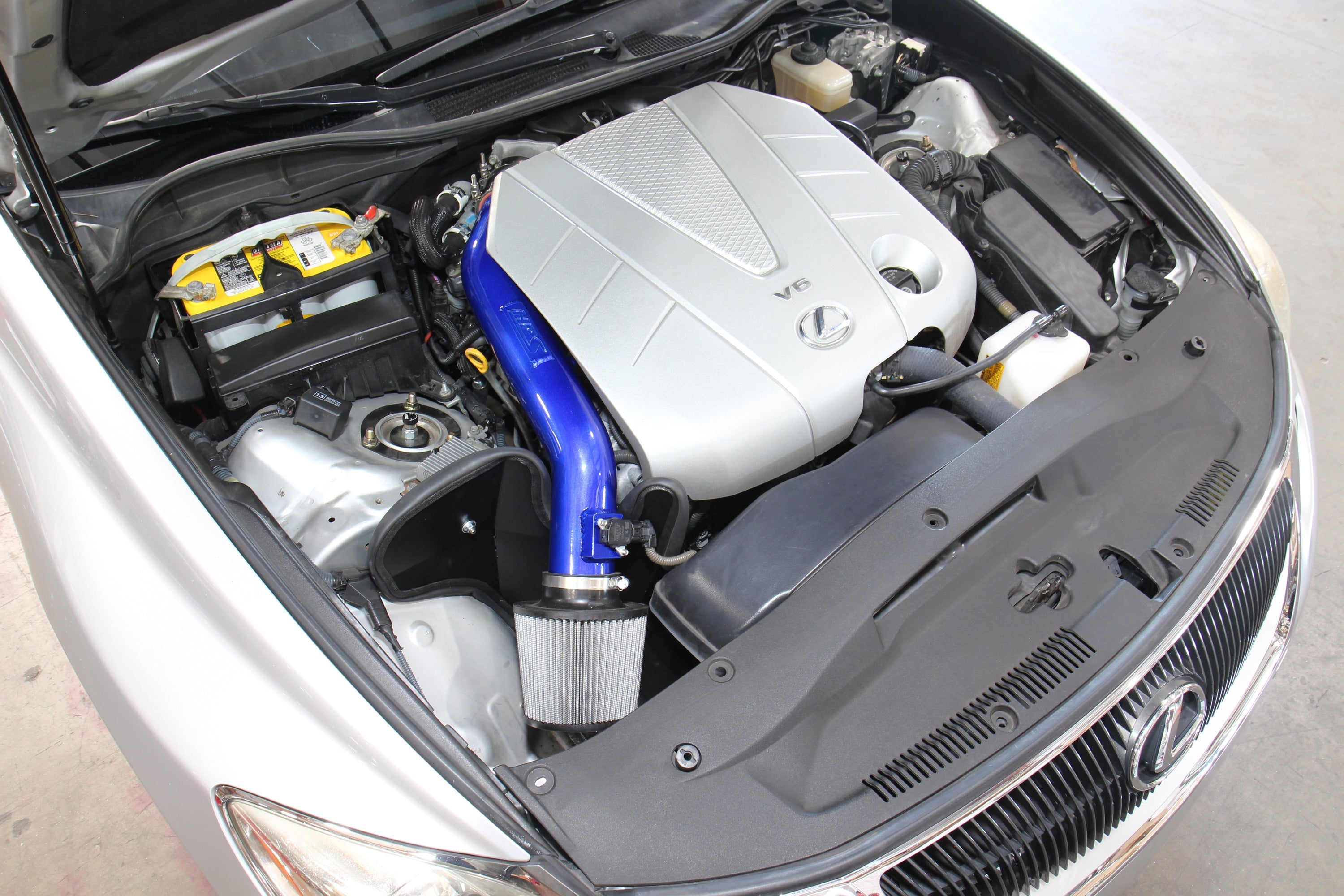 HPS Performance Air Intake Kit with Heat Shield (Blue) - Lexus GS350 - (2007-2011)