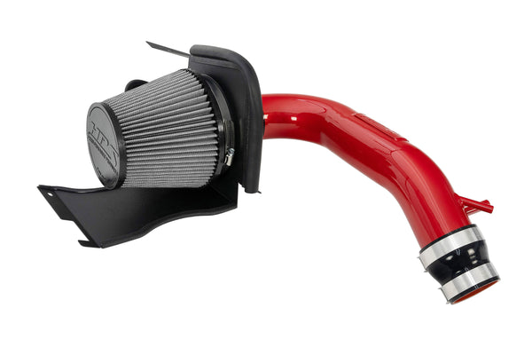 HPS Performance Air Intake Kit with Heat Shield, Red, 827-721R