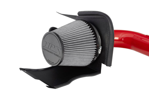 HPS Performance Air Intake Kit with Heat Shield, Red, 827-721R