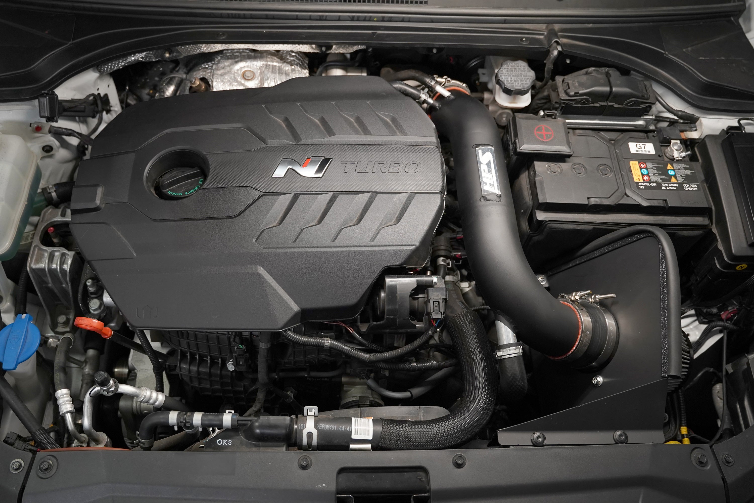 HPS Performance Air Intake Kit with Heat Shield (Blue) - Hyundai Kona N - (2022-2023)