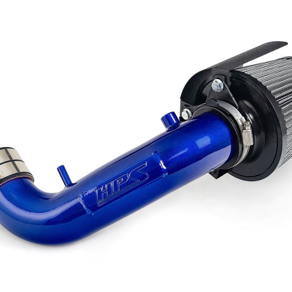 HPS Performance Air Intake Kit with Heat Shield Blue 827-724BL