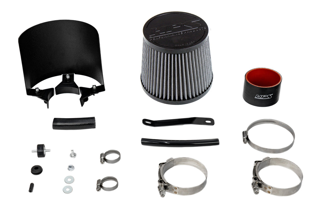 HPS Performance Air Intake Kit with Heat Shield, Black, 827-724WB