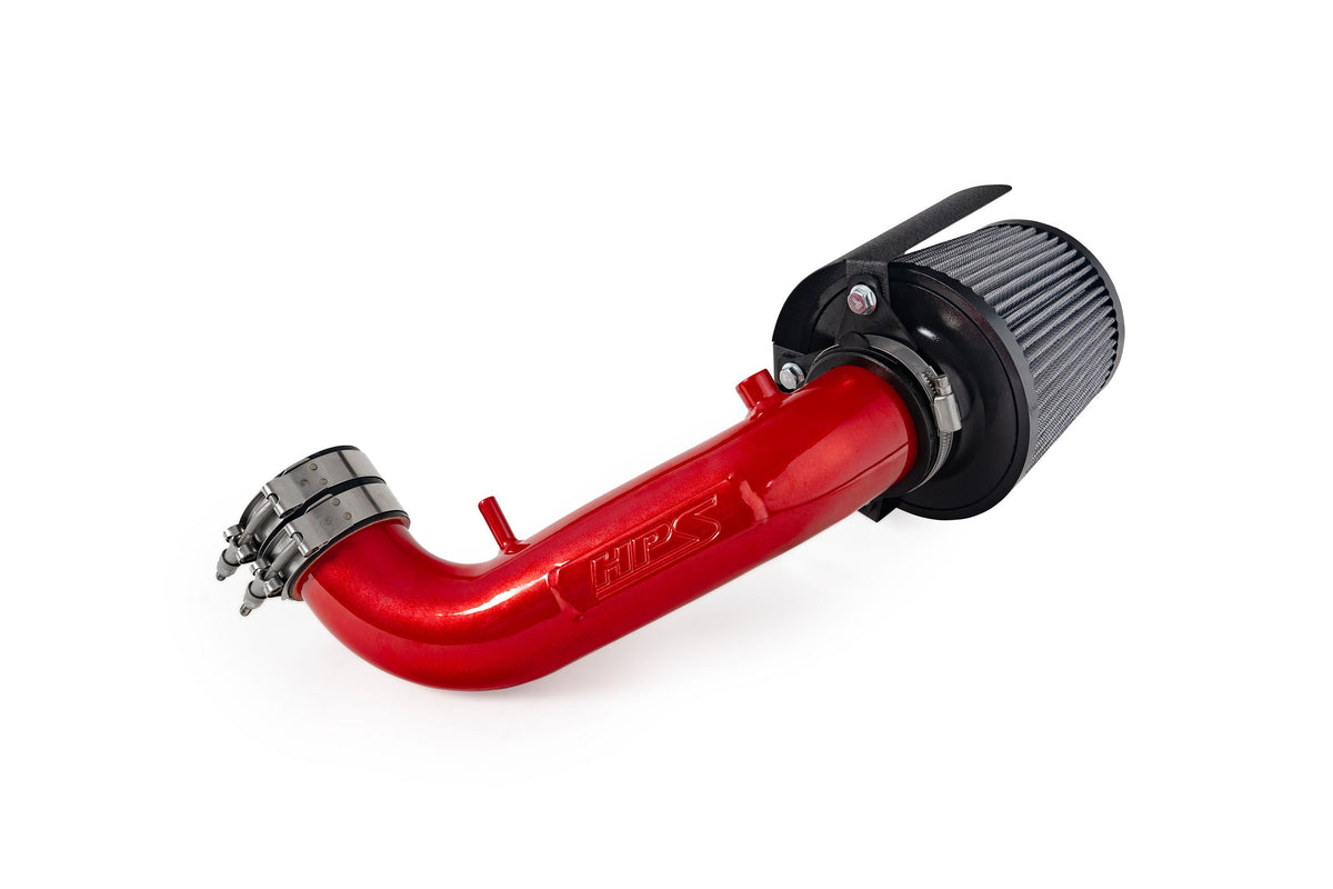 HPS Performance Air Intake Kit with Heat Shield Red 827-724R