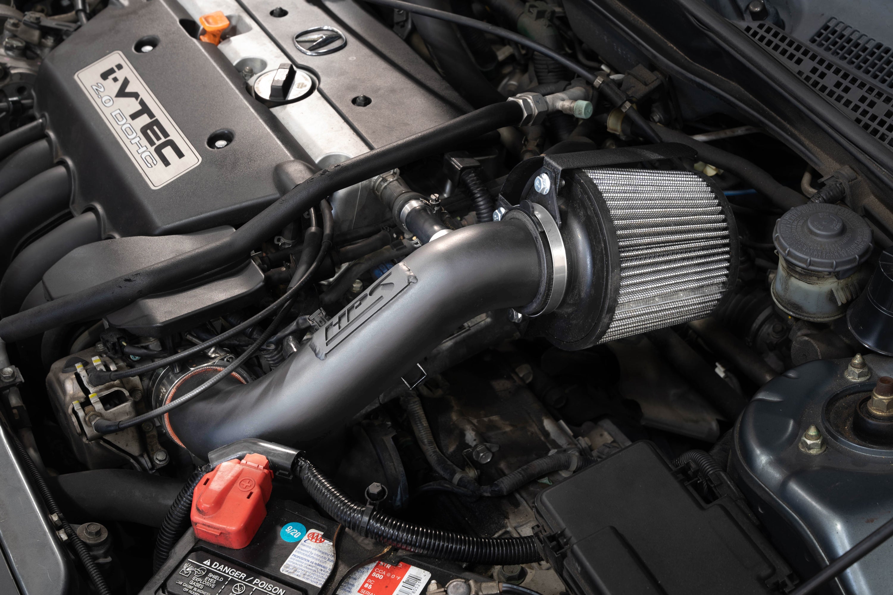 HPS Performance Air Intake Kit with Heat Shield (Blue) - Acura RSX Base / Honda CR-V - (2002-2006 / 2002-2004)