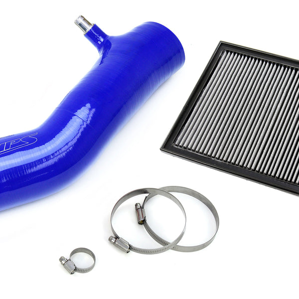 HPS Performance Silicone Air Intake Kit with Drop in Air Filter Blue 827-725BL