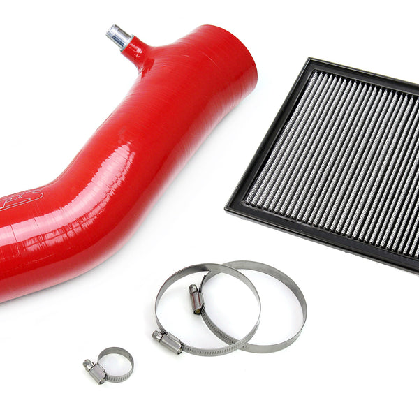 HPS Performance Silicone Air Intake Kit with Drop in Air Filter Red 827-725R