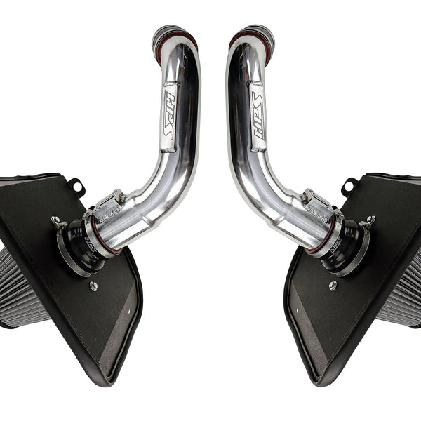 HPS Performance Air Intake Kit with Heat Shield Polished 827-726P