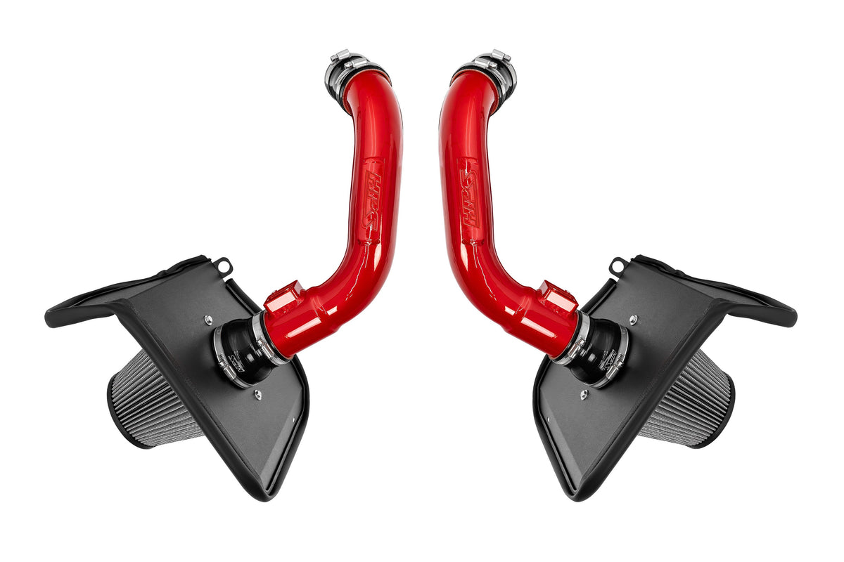 HPS Performance Air Intake Kit with Heat Shield Red 827-726R