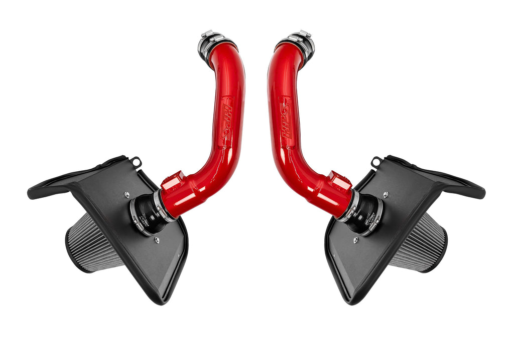 HPS Performance Air Intake Kit with Heat Shield Red 827-726R
