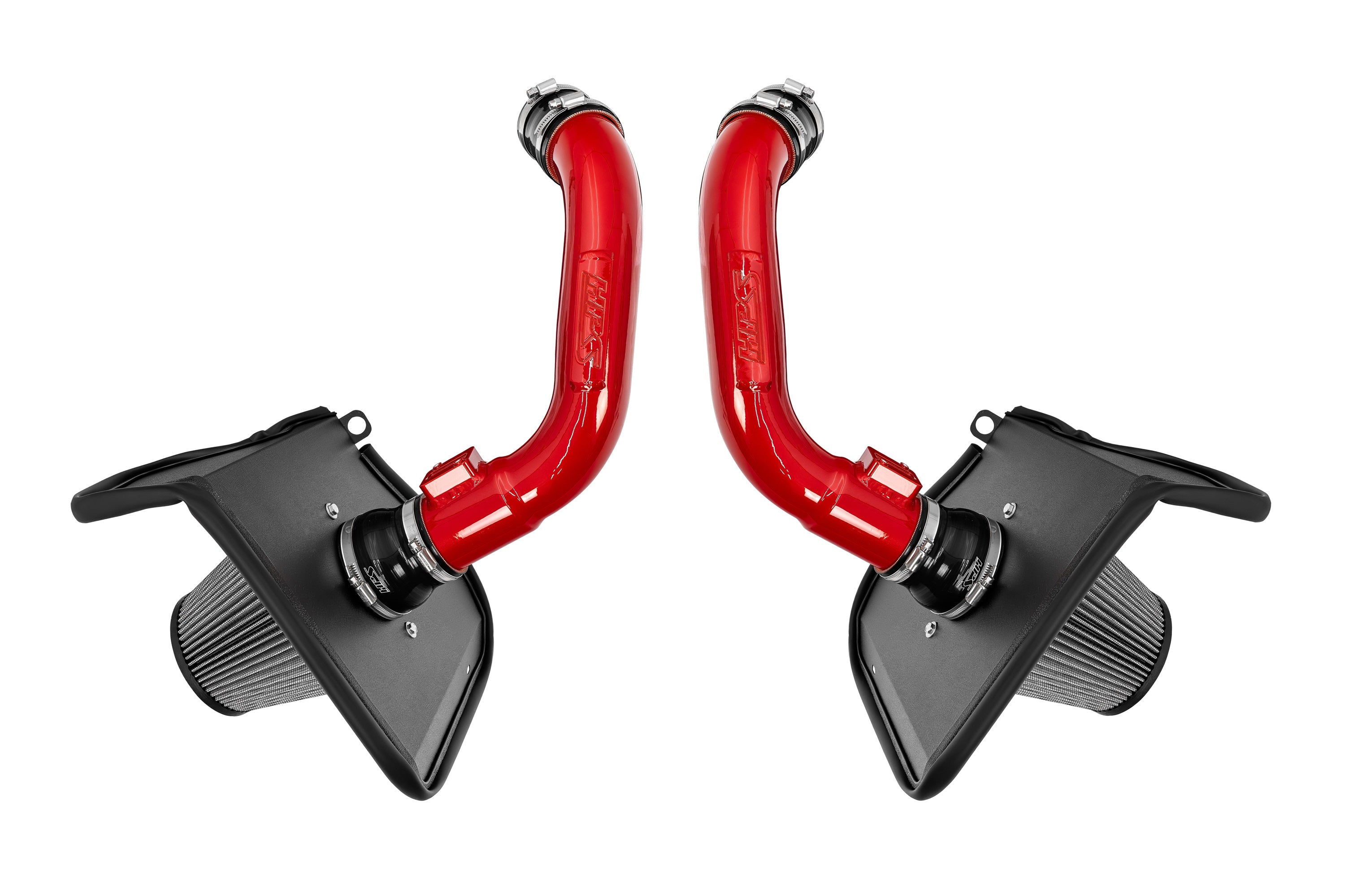 HPS Performance Air Intake Kit with Heat Shield Red 827-726R