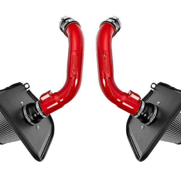 HPS Performance Air Intake Kit with Heat Shield Red 827-726R