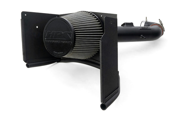 HPS Performance Air Intake Kit with Heat Shield, Black, 827-730WB