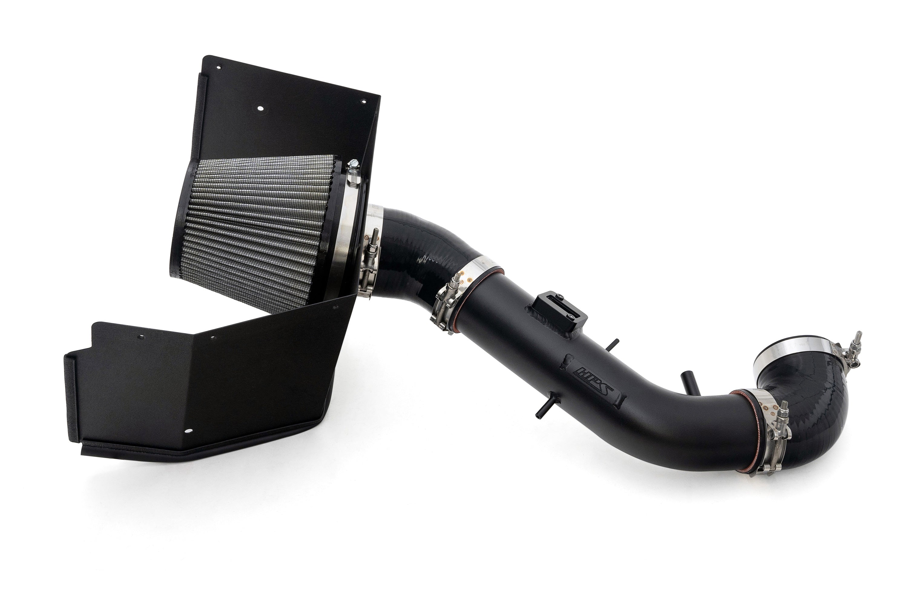 HPS Performance Air Intake Kit with Heat Shield, Black, 827-730WB