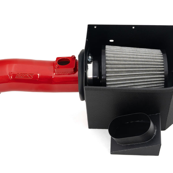 HPS Performance Air Intake Kit with Heat Shield Red 827-731R