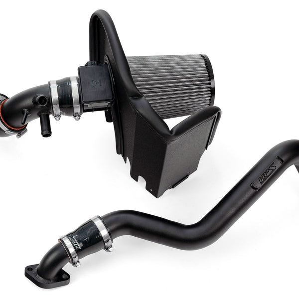 HPS Performance Air Intake Kit with Upper Hot Side Charge Pipe Black 827-733WB