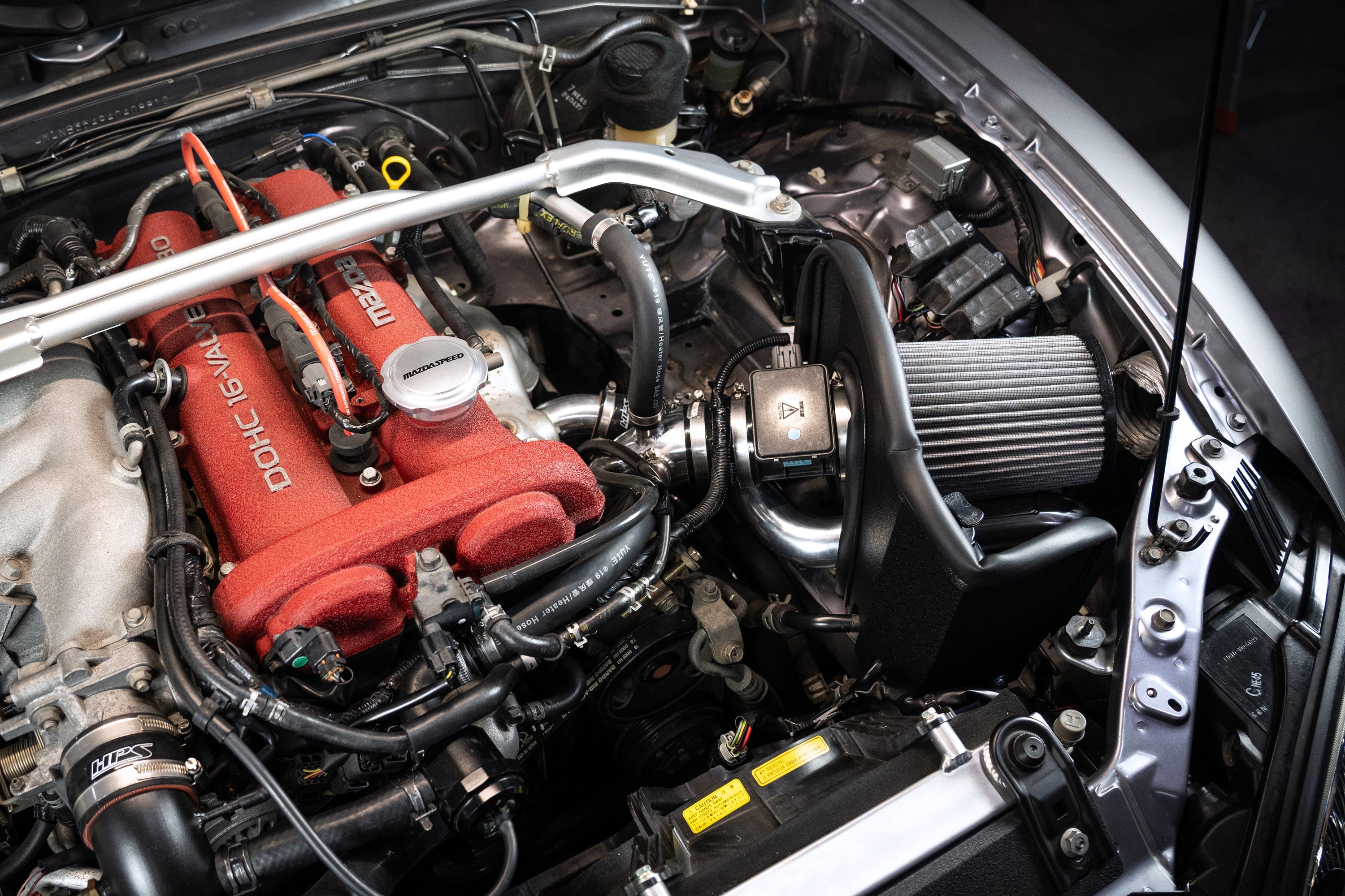 HPS Performance Air Intake Kit with Upper Hot Side Charge Pipe (Polished) - Mazda Mazdaspeed Miata - (2004-2005)