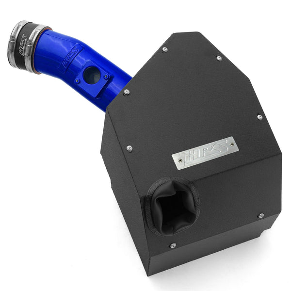 HPS Performance Air Intake Kit with Heat Shield Blue 827-735BL