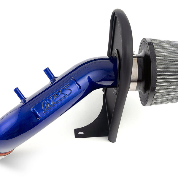 HPS Performance Air Intake Kit with Heat Shield Blue 827-737BL