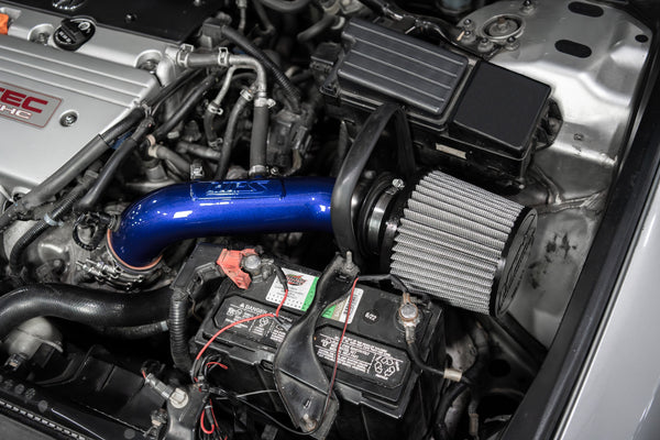 HPS Performance Air Intake Kit with Heat Shield, Blue, 827-737BL