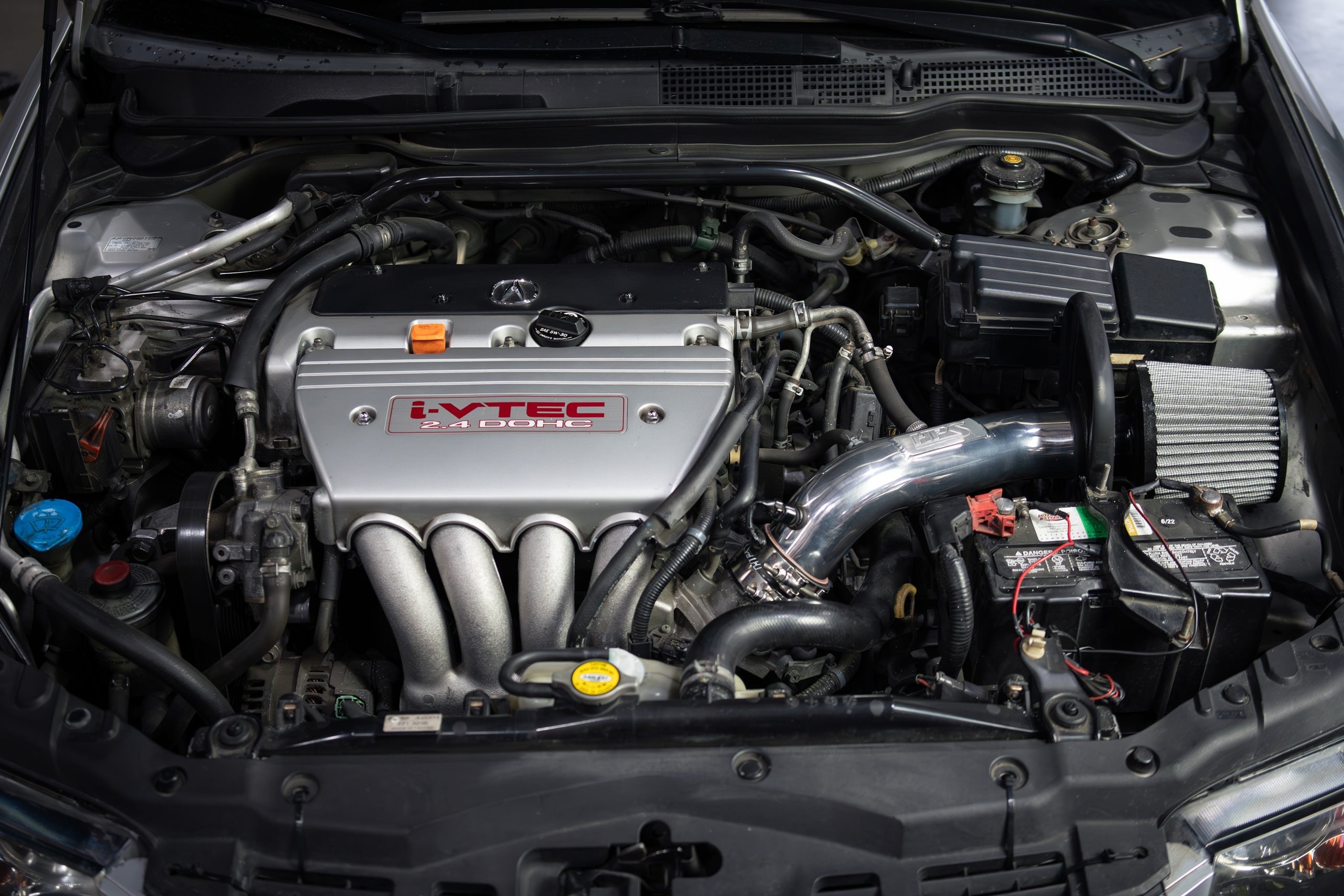 HPS Performance Air Intake Kit with Heat Shield (Polished) - Acura TSX / Honda Accord without MAF Sensor - (2004-2008 / 2003-2006)