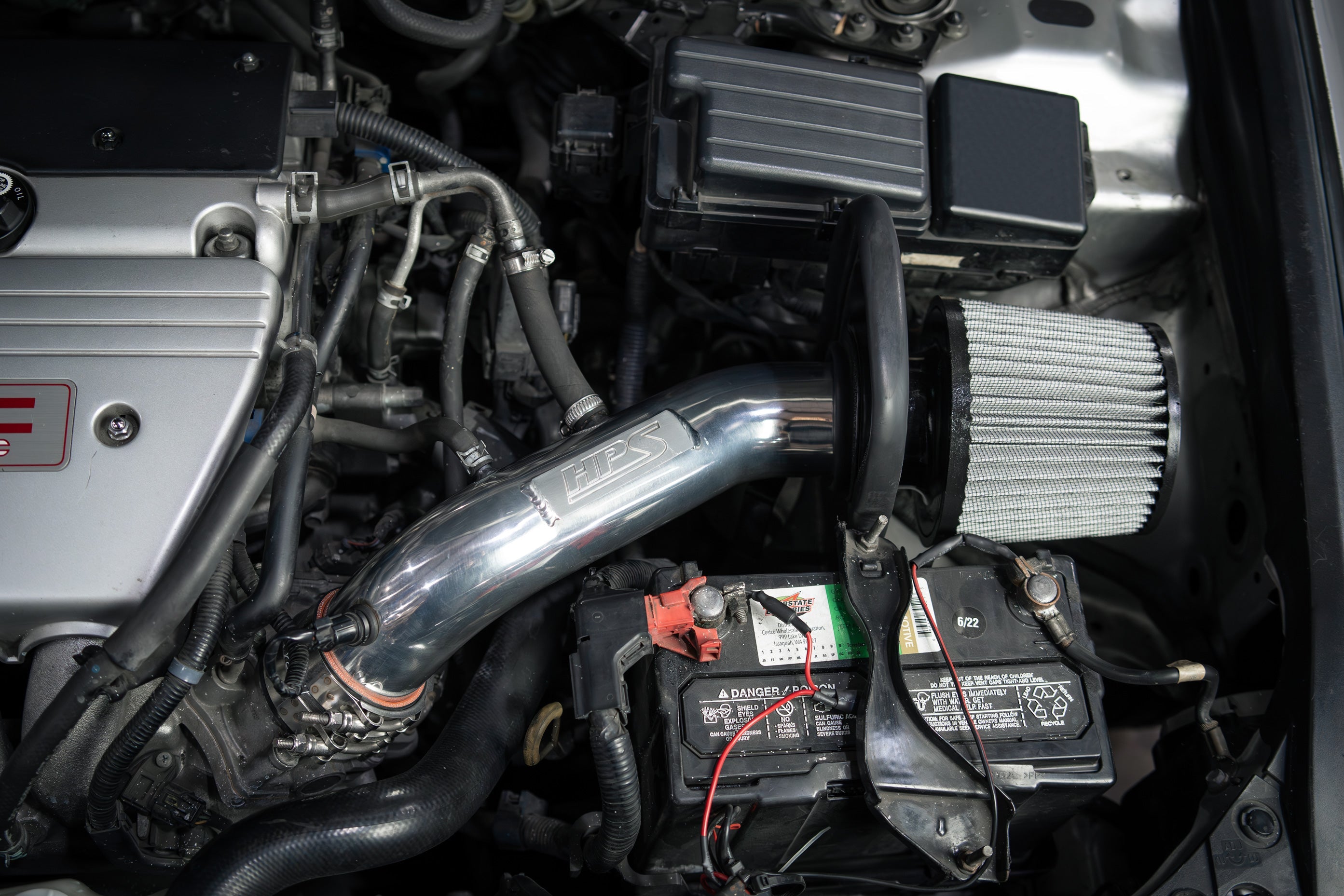 HPS Performance Air Intake Kit with Heat Shield (Polished) - Acura TSX / Honda Accord without MAF Sensor - (2004-2008 / 2003-2006)