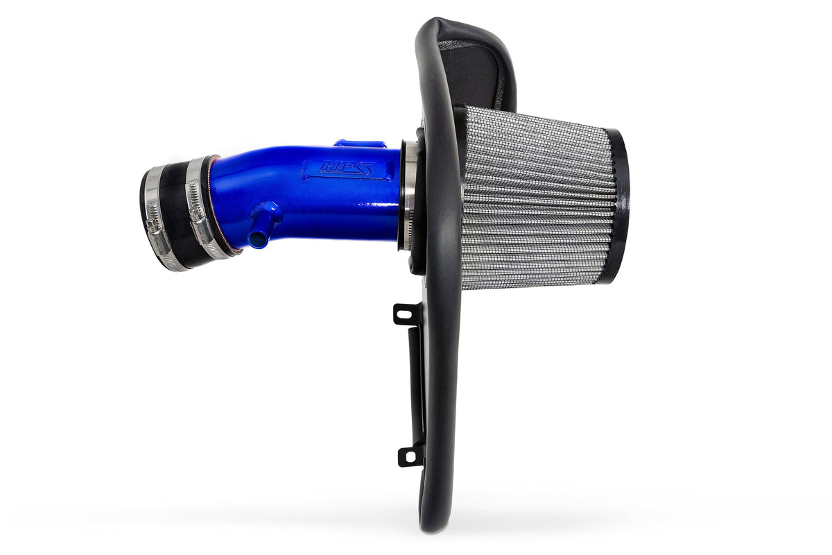 HPS Performance Air Intake Kit with Heat Shield Blue 827-740BL