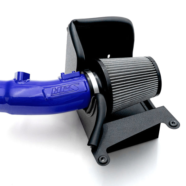 HPS Performance Air Intake Kit with Heat Shield Blue 827-741BL