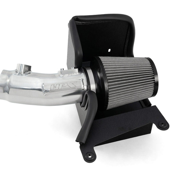 HPS Performance Air Intake Kit with Heat Shield Polished 827-741P