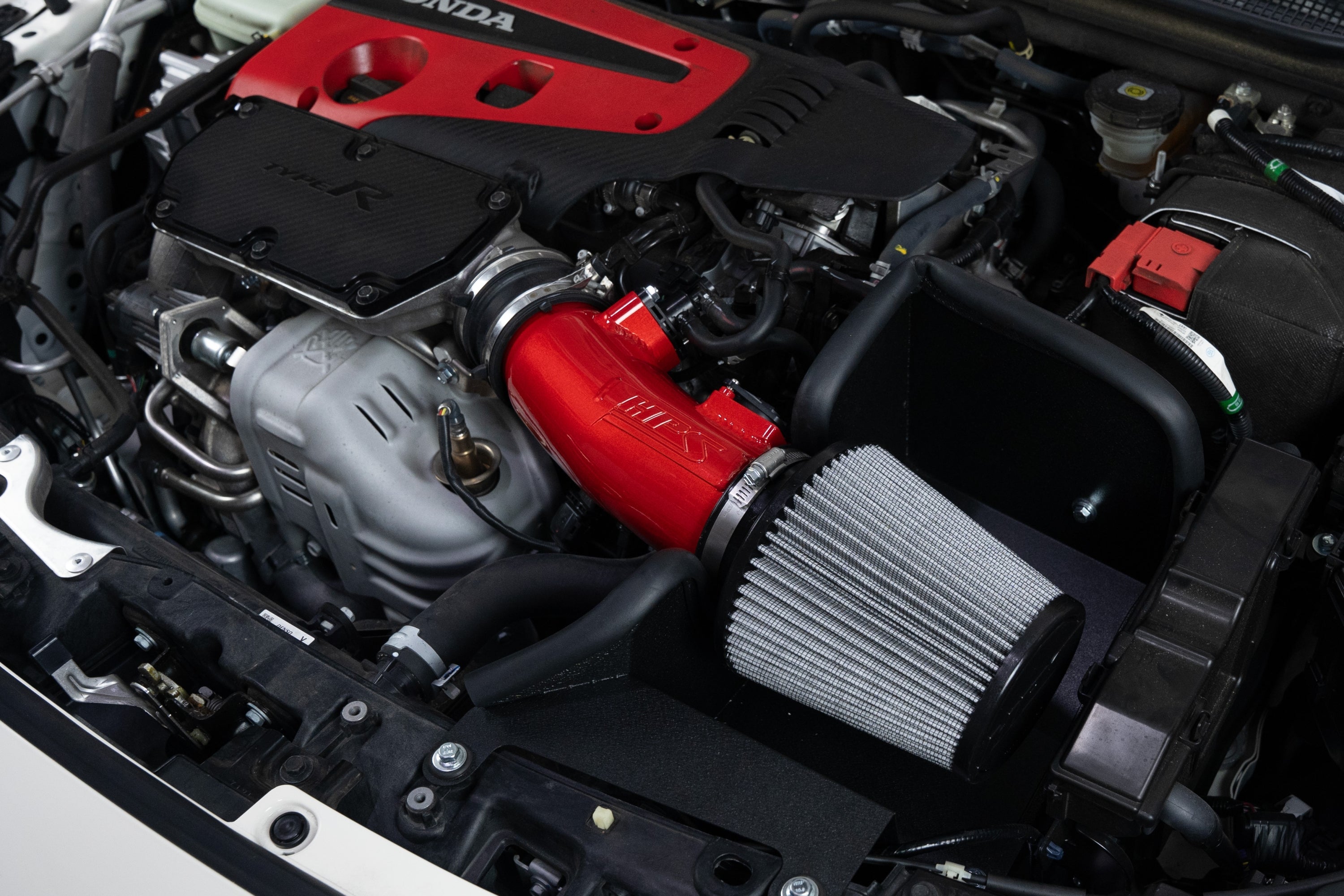 HPS Performance Air Intake Kit with Heat Shield (Red) - Acura Integra Type S / Honda Civic Type R - (2024-2025 / 2023-2025)