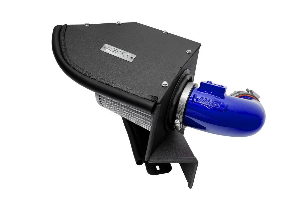 HPS Performance Air Intake Kit with Heat Shield Blue 827-770BL