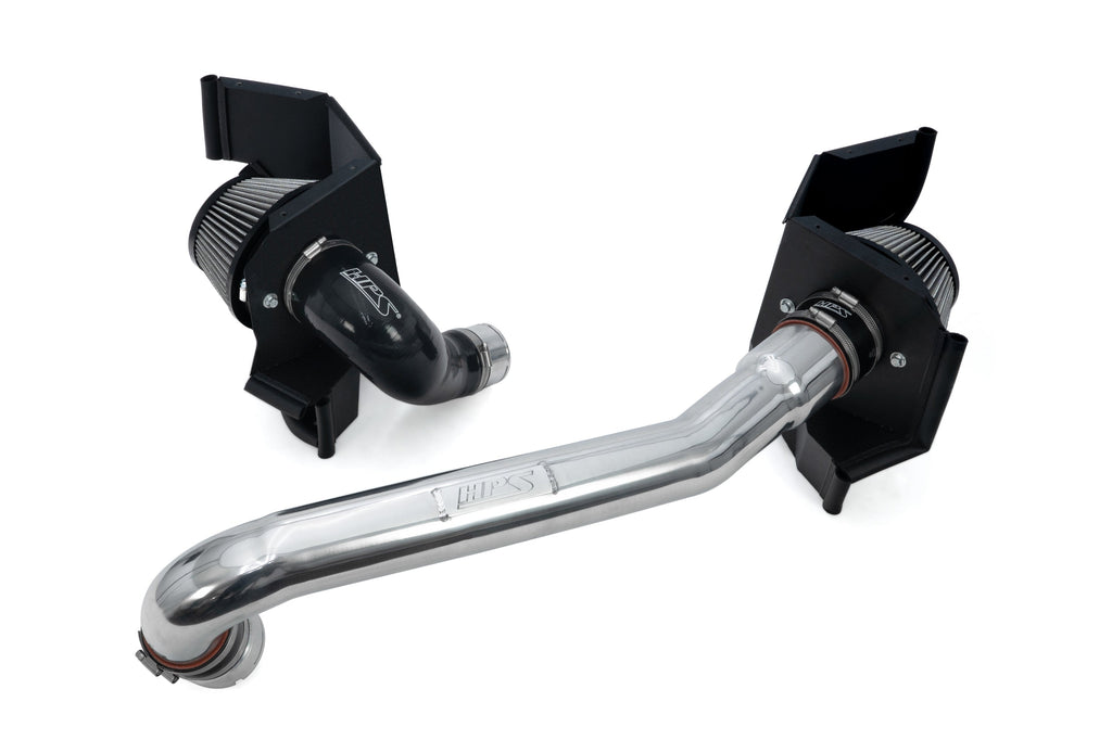 HPS Performance Air Intake Kit with Heat Shield, Polished, 827-772P