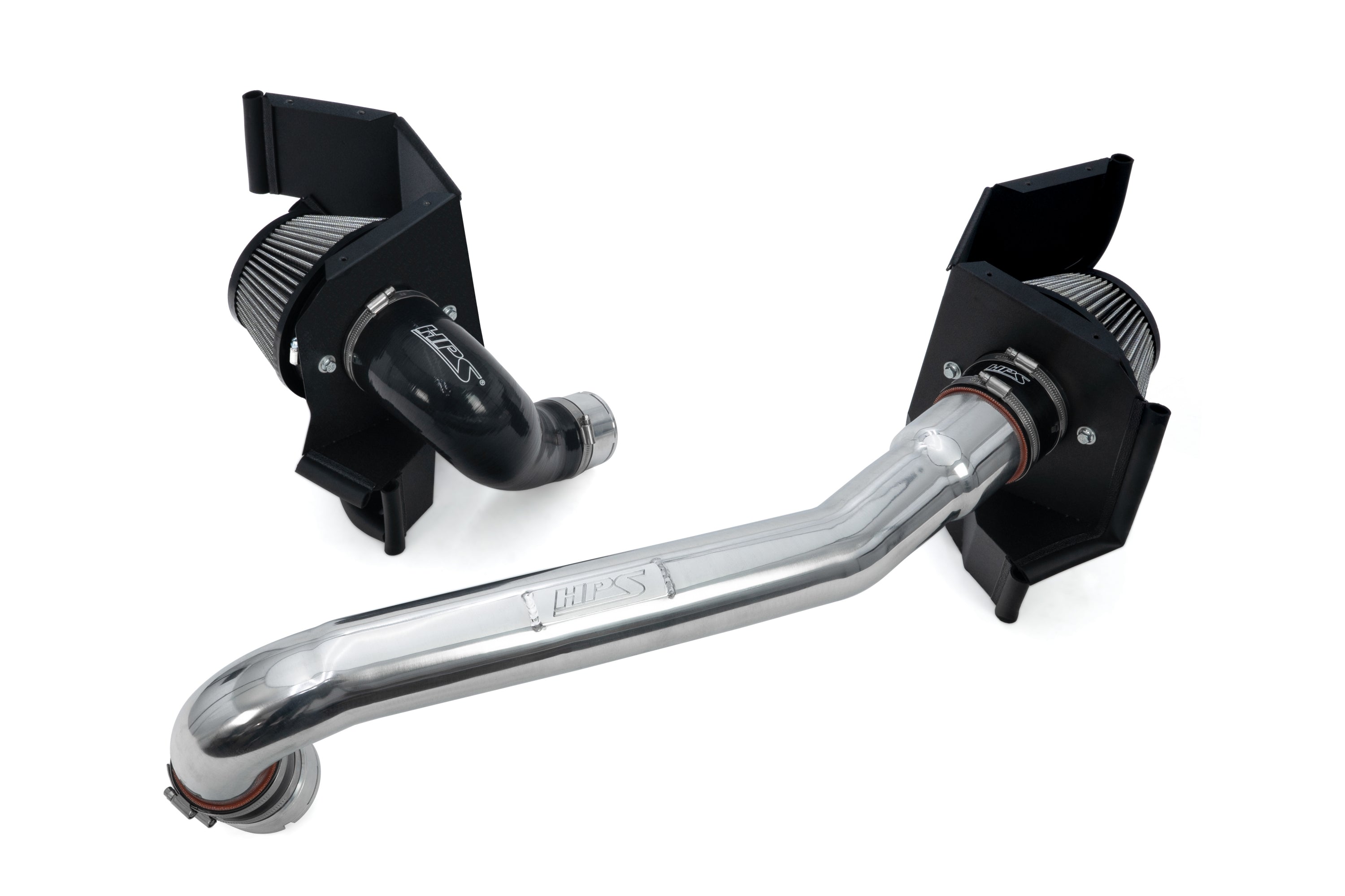 HPS Performance Air Intake Kit with Heat Shield, Polished, 827-772P